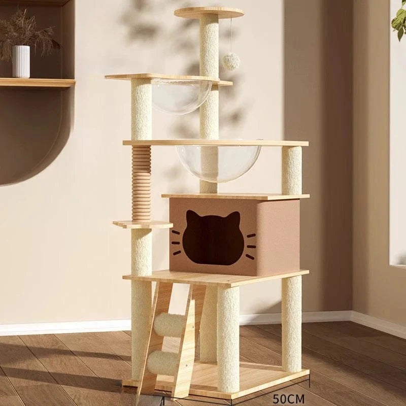 Arbre a chat Maison en Bois